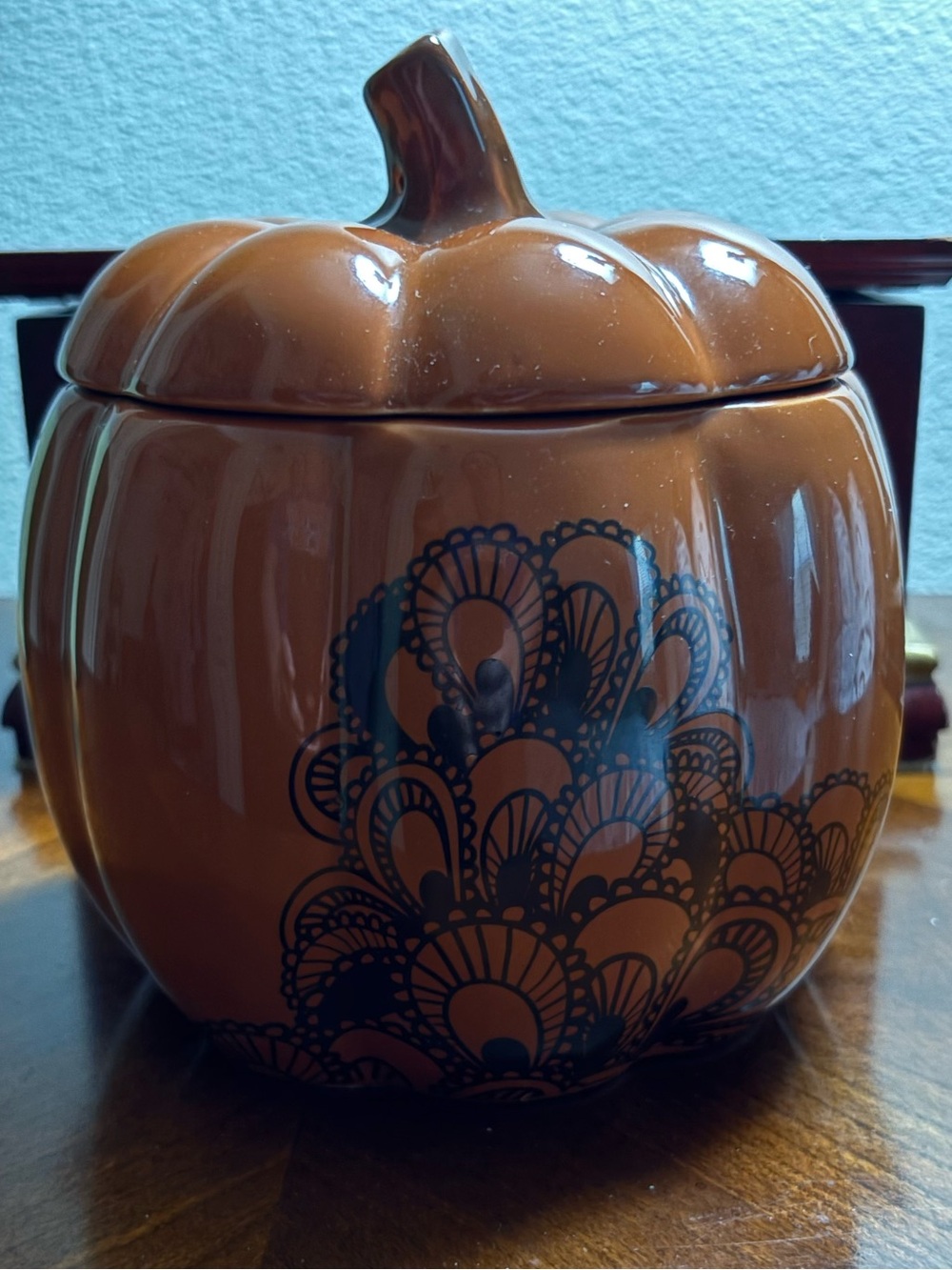 Decorative Ceramic Pumpkin Canister